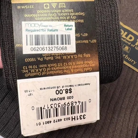 Gold Toe Men's Canterbury Over the Calf Dress Socks 5 pairs - Picture 4 of 6